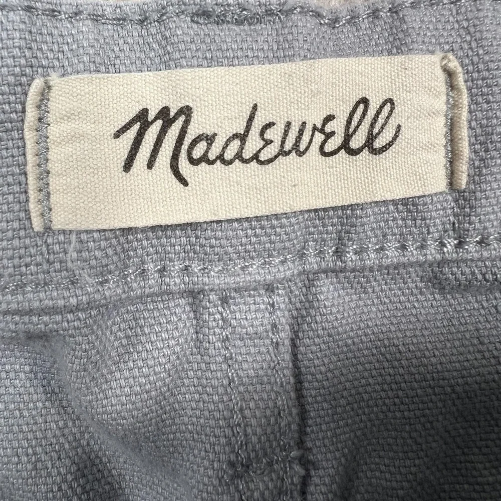 Madewell Curvy Slim Emmett Wide Leg Pants Womens 25 Cropped Pockets‎ Light Blue